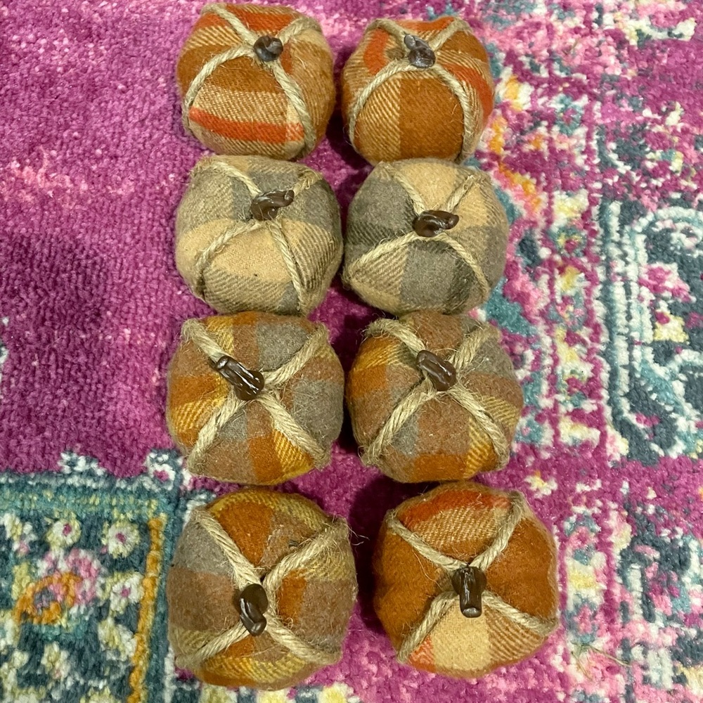 8 Target fall plaid small pumpkin decor